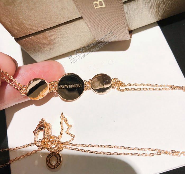 Bvlgari飾品 寶格麗三色紐扣雙層項鏈  zgbq3165